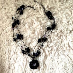 Black and lavender necklace